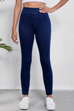 Ashleigh Blue Solid Color High Waist Stretchy Slim Fit Leggings