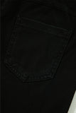 Black Solid Color High Waist Stretchy Slim Fit Jeggings