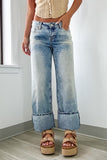 Myosotis High Rise Button Zip Fly Medium Wash Jeans