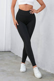 Black Criss Cross Tummy Control High Waist Leggings