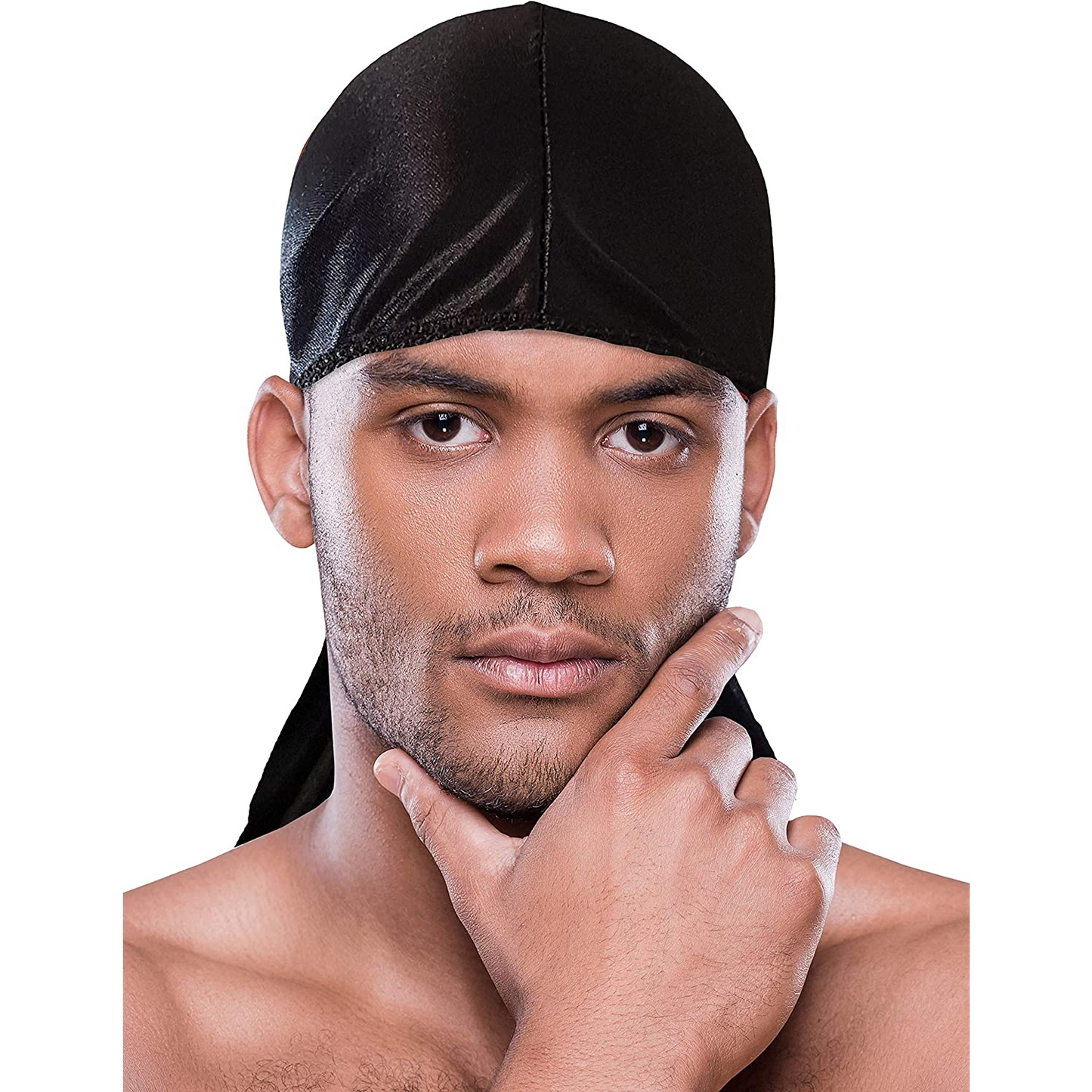 Knubian Silky Stretchy Black Do-Rag