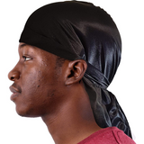 Knubian Silky Stretchy Black Do-Rag