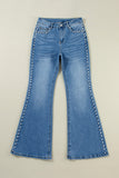 Dusk Blue Pearl Boot Cut Denim Jeans