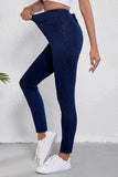 Ashleigh Blue Solid Color High Waist Stretchy Slim Fit Leggings