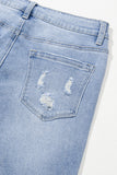 Ashleigh Blue Acid Wash Raw Hem High Waist Flared Jeans