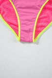 Bonbon Color Block High Waisted Sexy Bikini Set