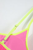 Bonbon Color Block High Waisted Sexy Bikini Set