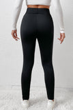 Black Fleece Lining Winter High Waist Leggings